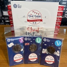 2018 10p Letters Coins X V U +