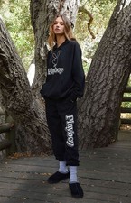 Playboy By PacSun Playboy Hoodie Sweatpants Medium Joggers Black