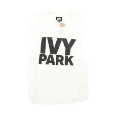 Ivy Park Women's T-Shirt S White 100% Other Sleeveless Basic