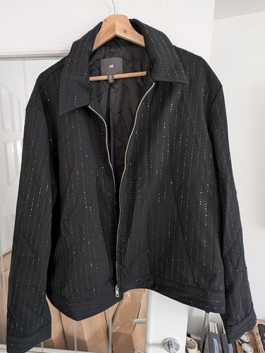 Mens black bomber jacket - h&m,