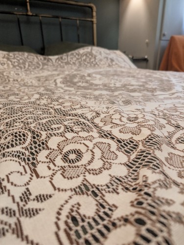 Vintage 70s woven lace - vintage,