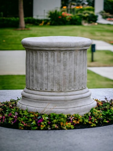 Stone round column garden - round,