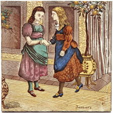 Victorian Fireplace Tile Josiah Wedgwood Old English January Helen Miles C1878