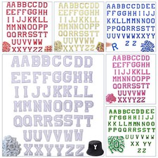 Alphabet Iron On Patches A-Z Set 2pcs/Letter Varsity Style Embroidery Letter 5cm