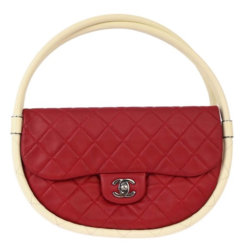 Chanel red lambskin - chanel,