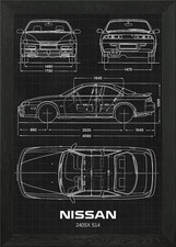 Nissan 240SX S14 Framed Wall