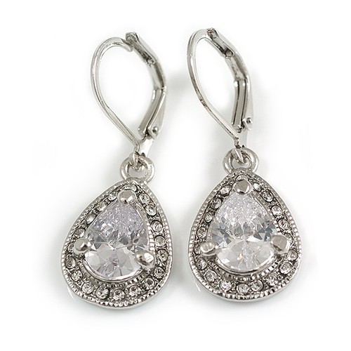 Crystal cascade teardrop - crystal,