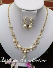 Necklace Set,Gold plated,Cubic