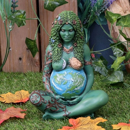 Mother earth resin statue - resin,