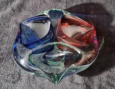 Tri Coloured Glass Dish