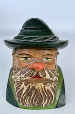 Rare Vintage Imco Triplex Julius Meister Austrian Wood Carved Man Lighter 1940’s