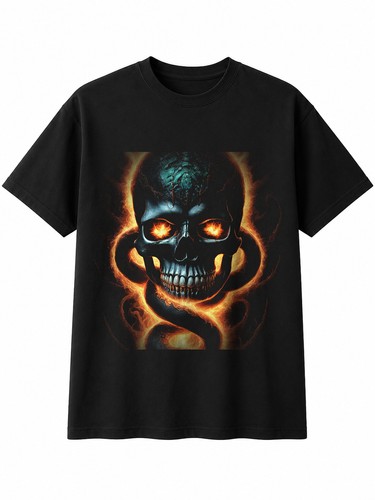 Skull and serpent - serpent, sparks