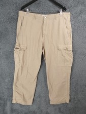 Wax London Trousers Mens W38 L30 Beige Cargo Pants Chore Worker Oi Polloi Cotton