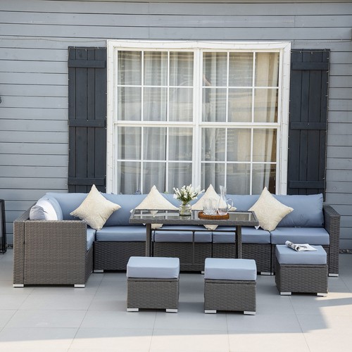 Outsunny 10pcs rattan - 10pcs, sofa