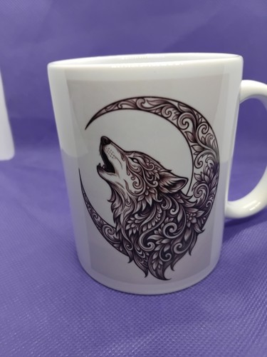 Howling wolf mug - howling,