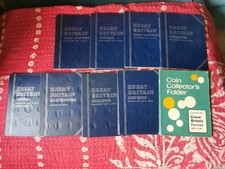 8x WHITMAN COIN FOLDERS + ONE OTHER