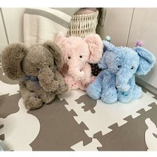 11" Plush Super Soft Elephant Teddy Bear Cuddling Baby Gift Toy with Ribbon