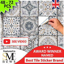 Kitchen Tile Stickers Bathroom Tile Stickers 15x15cm Grey Tile Stickers 6x6 4x4