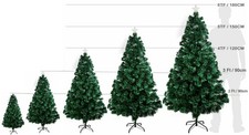 CHRISTMAS TREE WITH STAND BUSHY ARTIFICIAL XMAS TREE HOME DECOR PLAIN NO LIGHTS