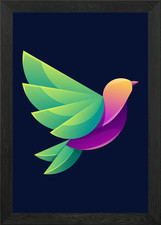 Gradient Animal 6 Framed Wall