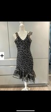 Joe browns size 14 ladies salsa dress black white animal print fit flare