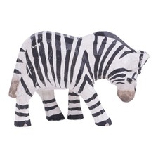 Wood Carved Zebra Decoration Lovely Wooded Zebra Ornament for Home Office