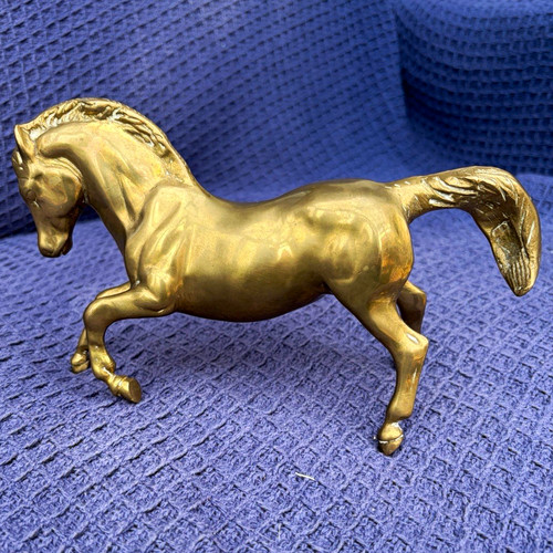Vintage solid brass - solid, horse