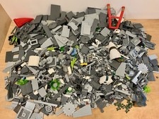 Lego 4KG+ Mixed Loose Bundle Unsorted Job Lot ~ Mostly Grey ~ Please Read