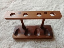 Bathroom Wooden Wood Free-standing 4 hole toothbrush holder / pipe stand