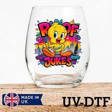Tweety 8pcs UV DTF Stickers - Glass Laptop Tumbler Cup bd454