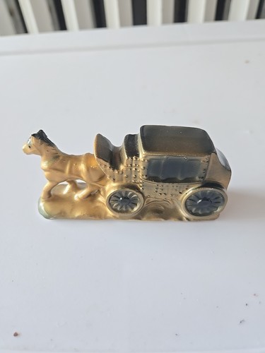 Vtg ceramic horse drawn - vtg,