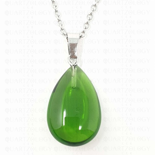Emerald crystal necklace - emerald,
