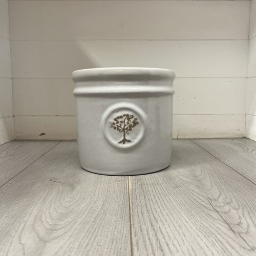 Large glazed terracotta pot - terracotta,