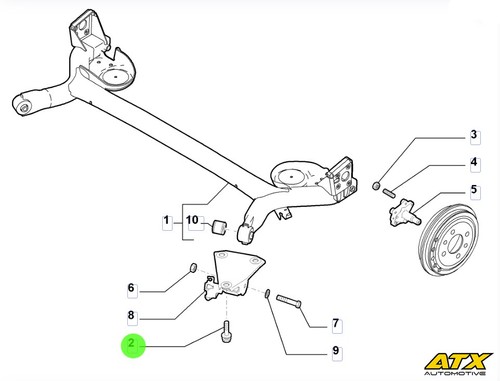 Rear axle bush bracket - axle,