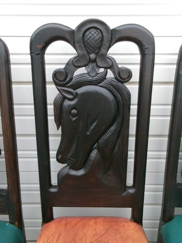 Set dining chairs horse - 6,
