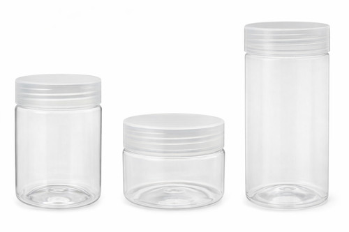 Clear pet plastic jars tubs - pet,