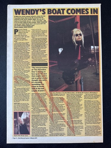 Wendy james nme interview - james, |