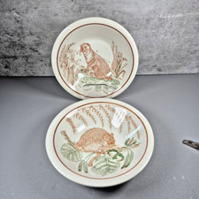 John Tams Royal Society For Nature British Wildlife Otter & Mouse VGC Bowls x2