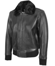 Mens Black Hide leather Flying