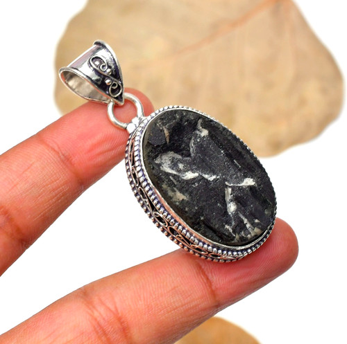 Black tourmaline gemstone 925 - gemstone,