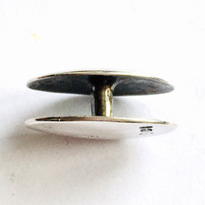 Georgian Silver Button / Cufflink / Spool ? Hallmarked Peter & Ann Bateman 1793