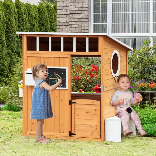 Kids outdoor wooden playhouse - outdoor,
