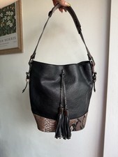 Gorgeous black leather & brown