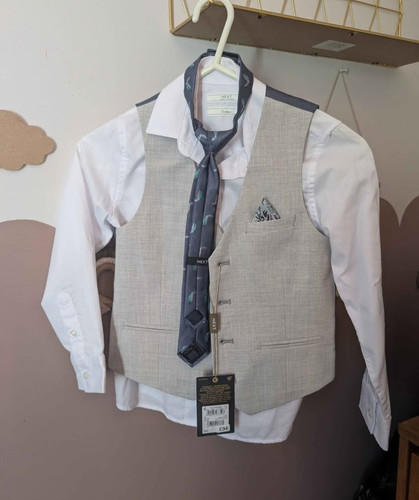 Next boys grey waistcoat set - next,