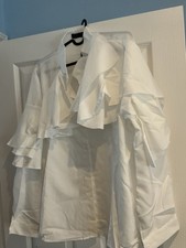 White Ruffled Blouse Size 4XL