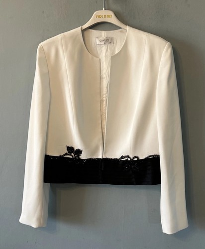 Condici white with black satin - white,