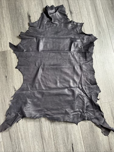 Black leather hide soft - black,