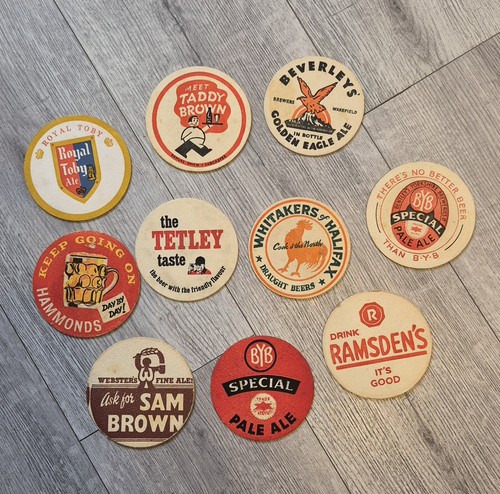 Vintage beer mats yorkshire - 10,