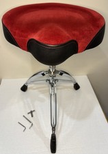 Mapex T865 Saddle Drum Stool - throne Red Cloth Top with keys - free postage 