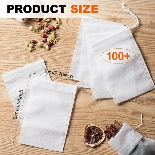 Reusable cotton tea bags - tea, with